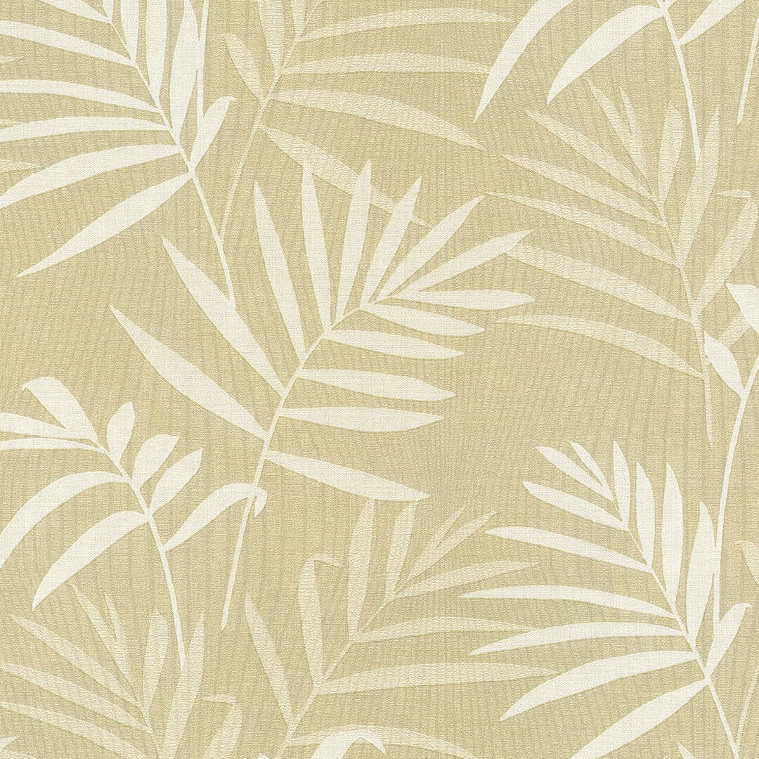 Olive Green Palm Leaf Wallpaper