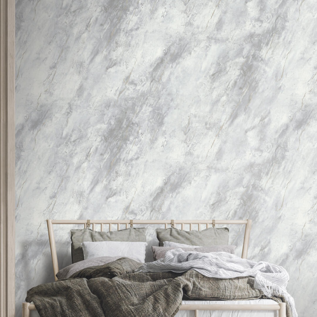 Silver Grey Marble Wallpaper