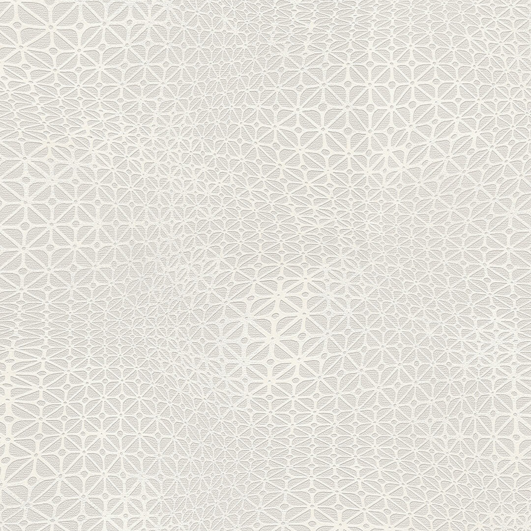 Ivory Star Lattice Geometric Wallpaper