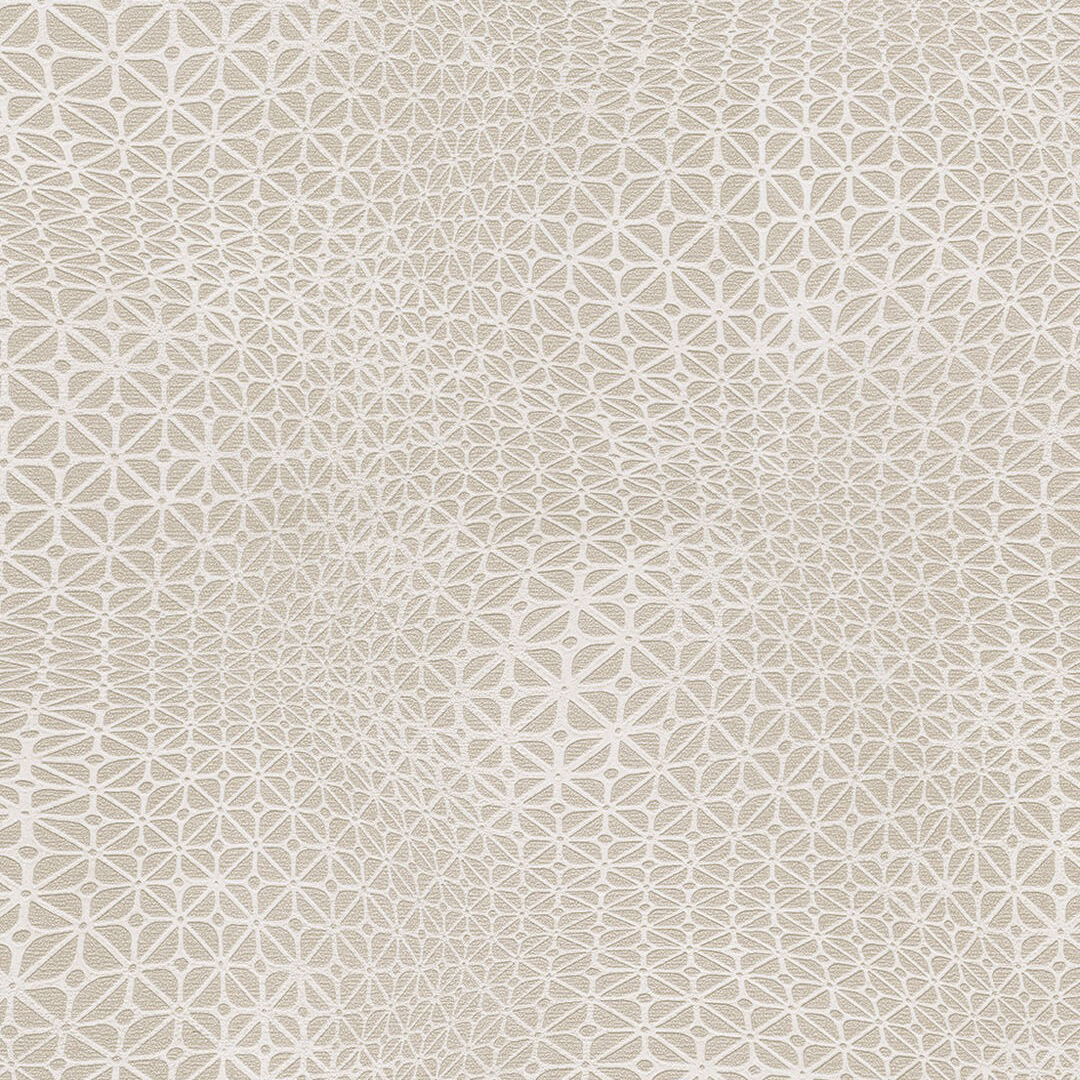 Soft Beige Star Lattice Geometric Wallpaper