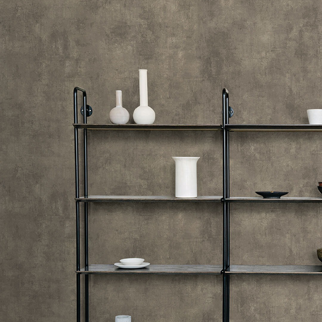 Taupe Brown Concrete Texture Wallpaper