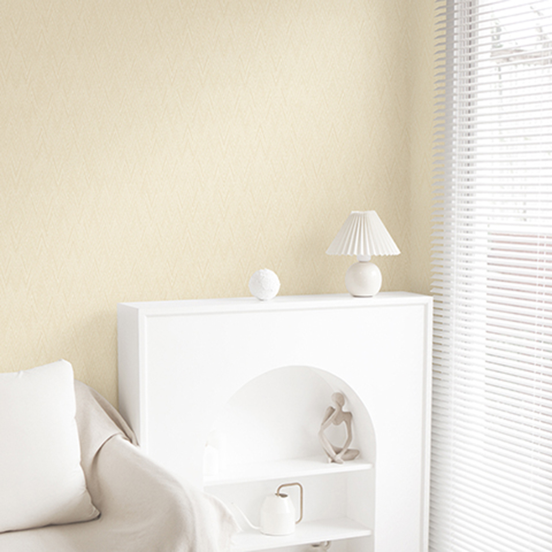 Beige Chevron Zigzag Textured Wallpaper