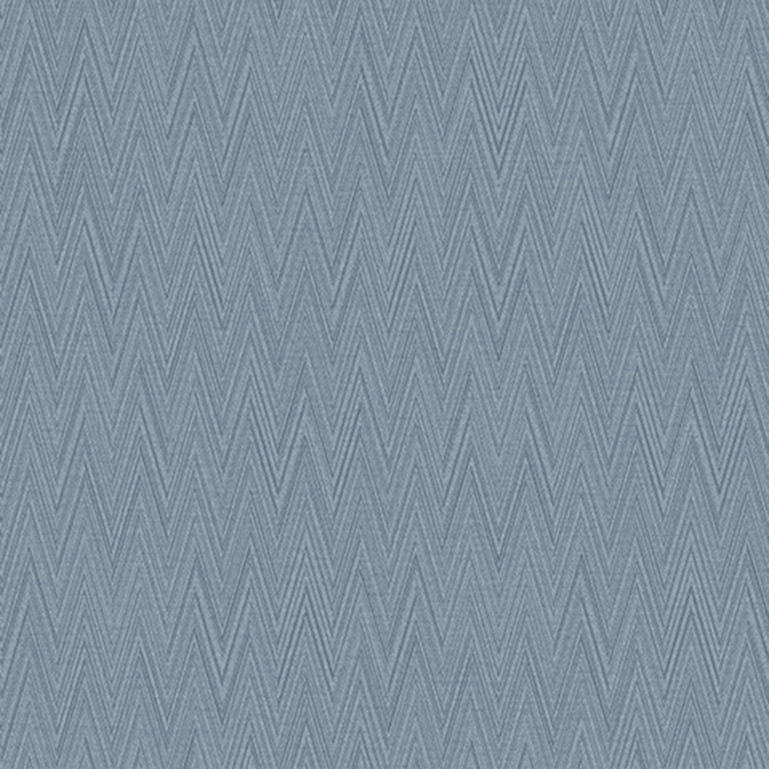 Denim Blue Chevron Zigzag Textured Wallpaper
