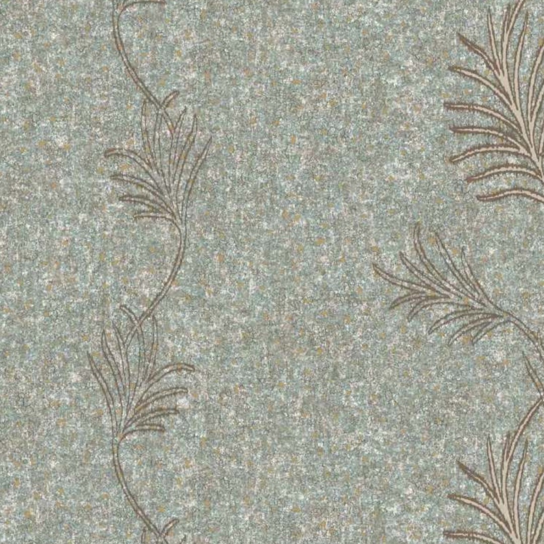 Sage Green Feather Sprig Wallpaper