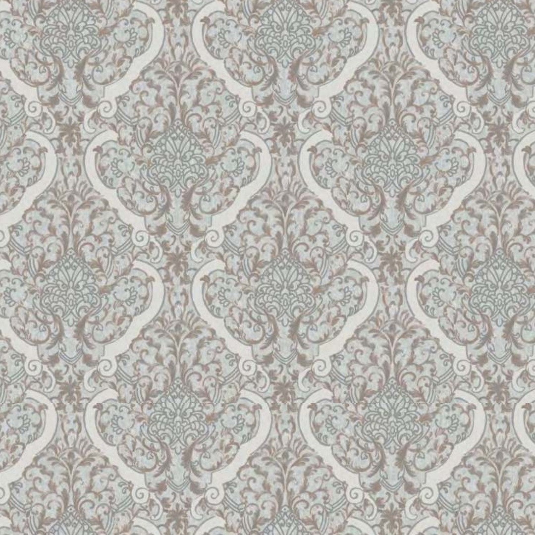 Stone Grey Classic Damask Wallpaper