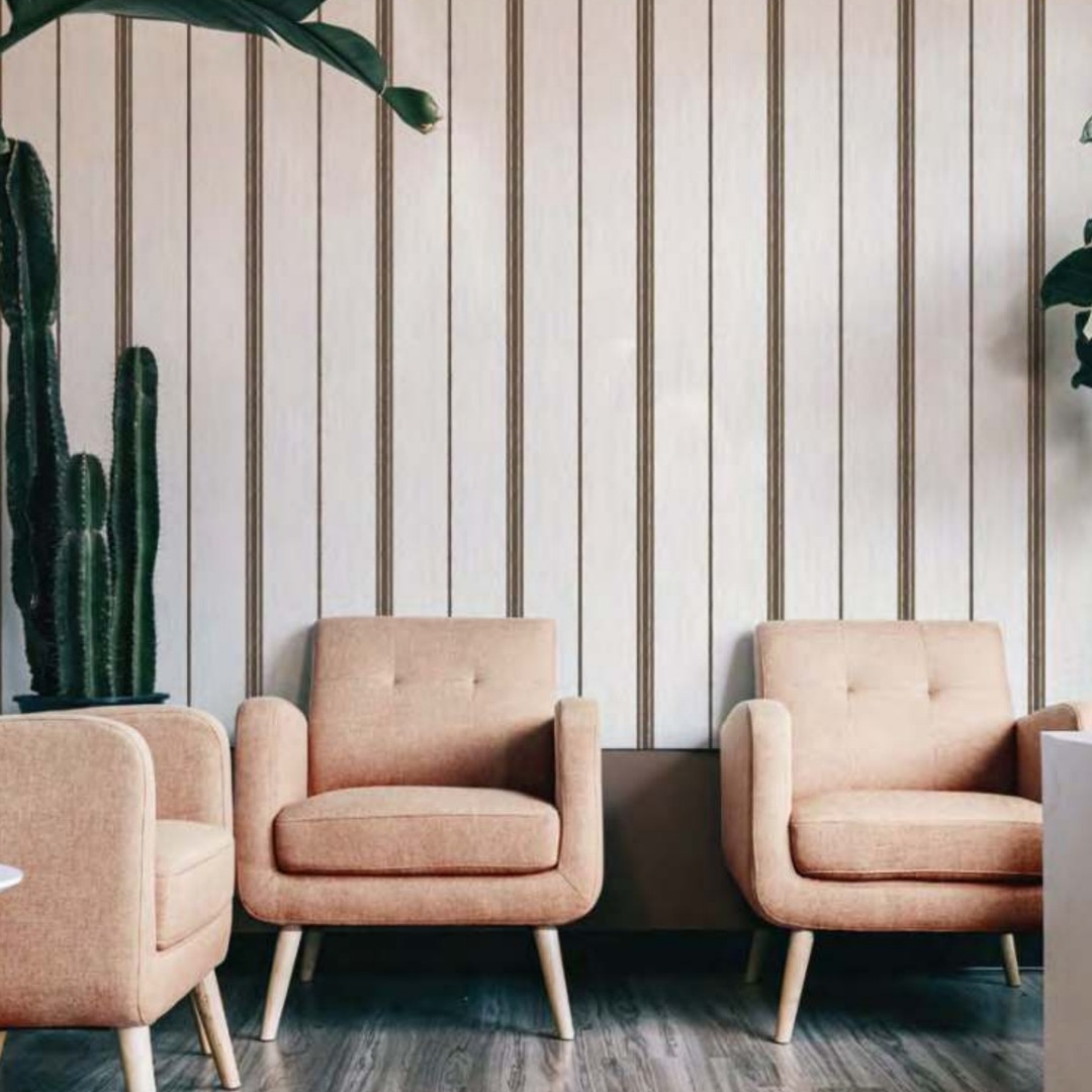 Ivory Multi Stripe Wallpaper