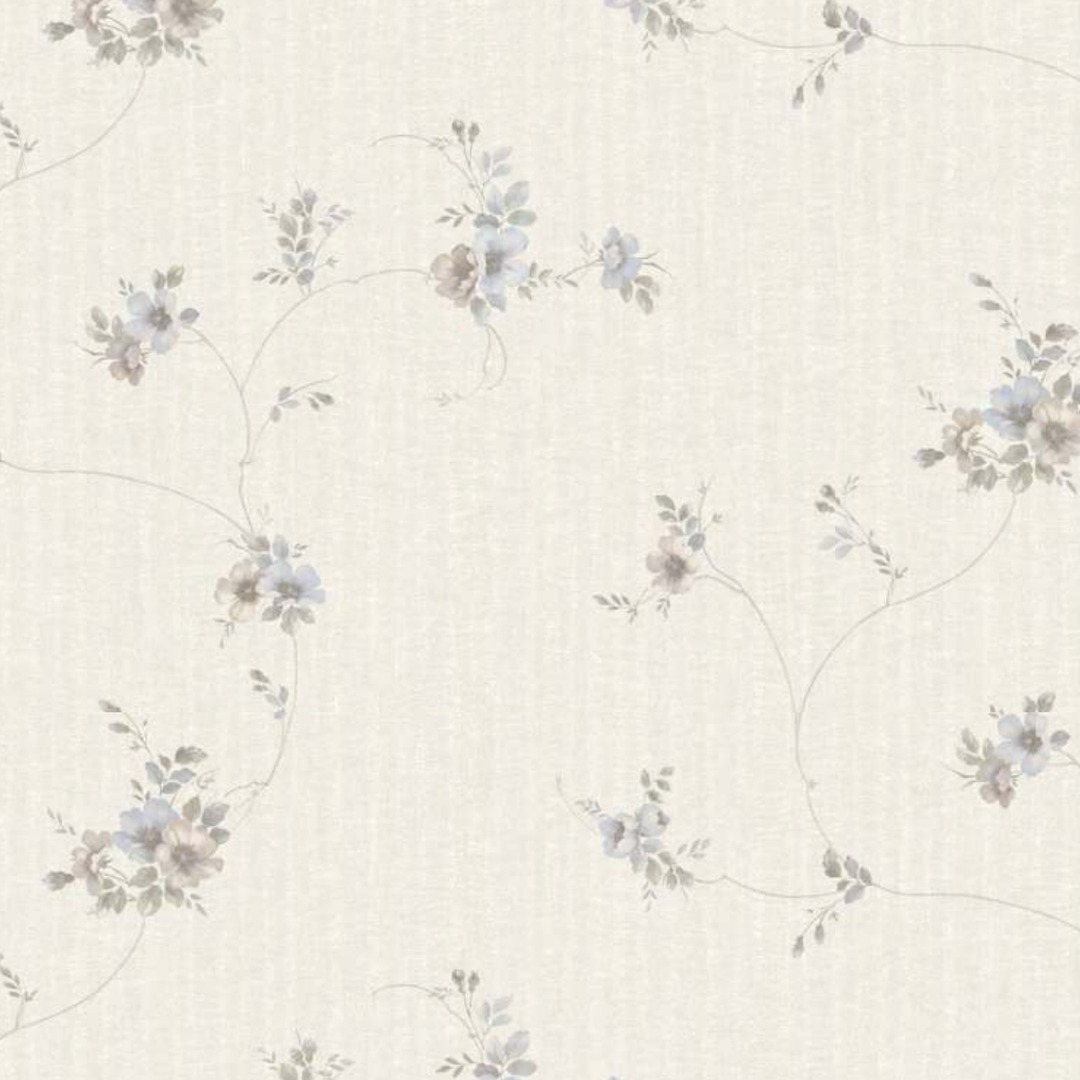 Ivory Floral Vine Trail Wallpaper