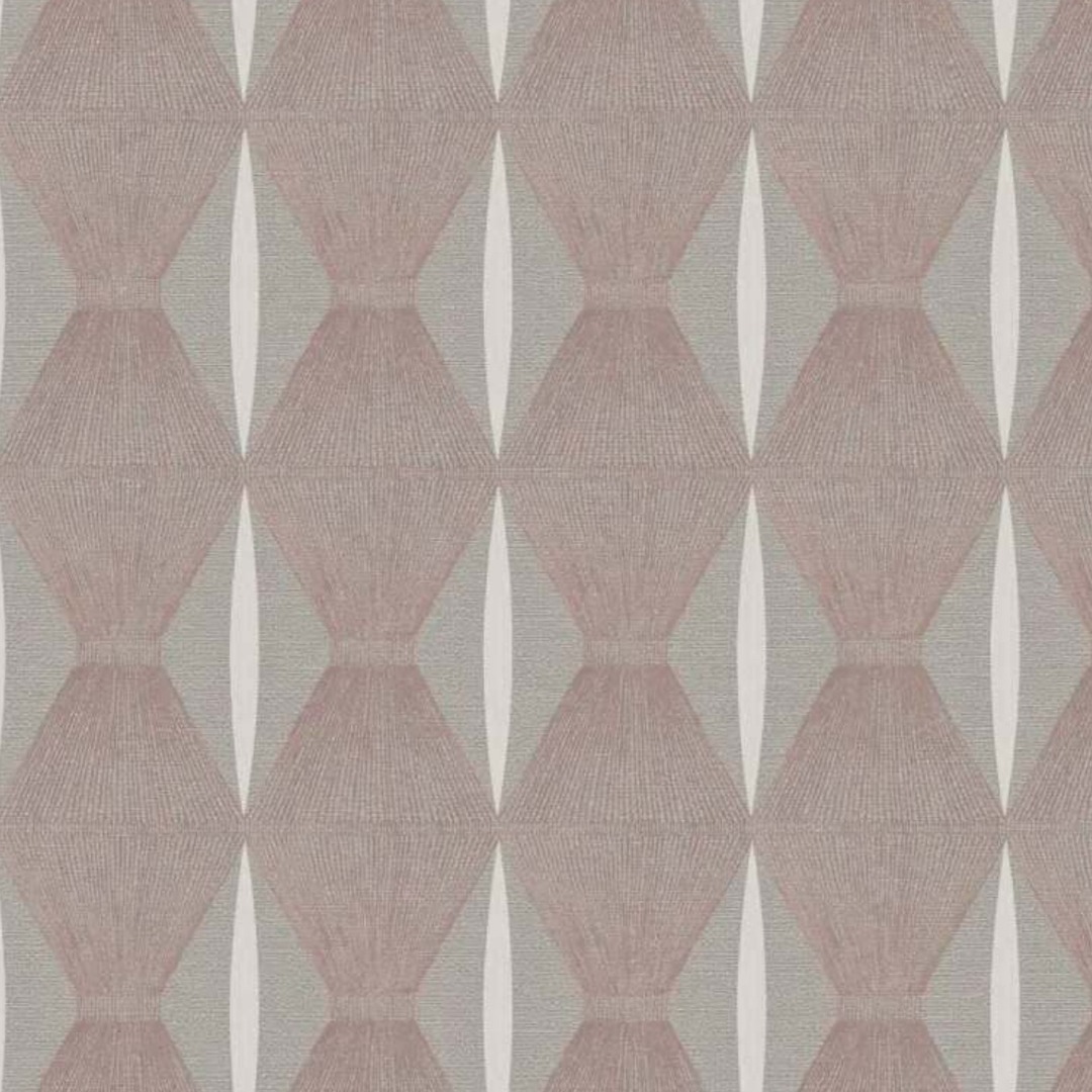 Mauve Taupe Brown Lantern Geometric Wallpaper