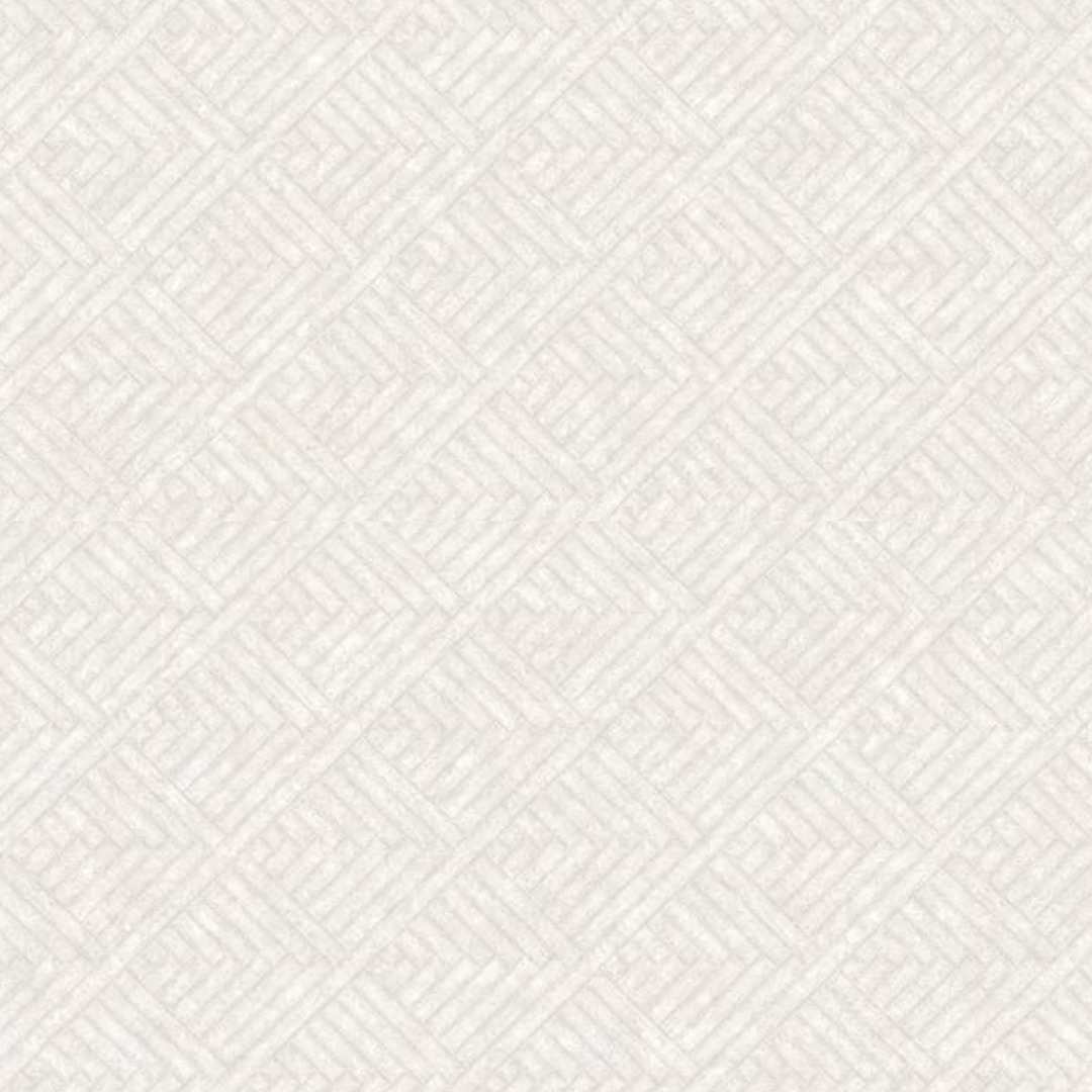 Soft White Diagonal Basketweave Wallpaper