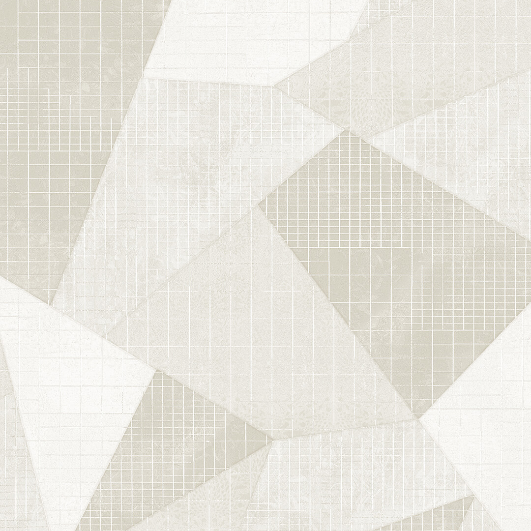 Cream Abstract Patchwork Geometric Wallpaper