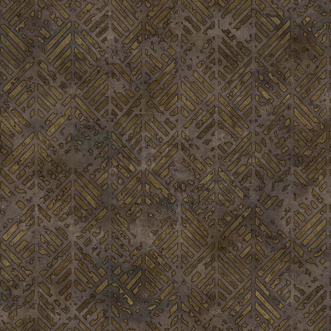 Brown Gold Chevron Tribal Geometric Wallpaper