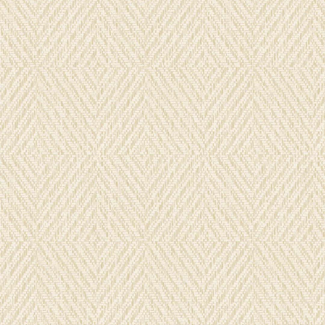 Beige & Gold Diamond Weave Wallpaper