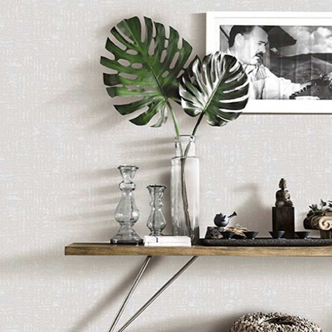 Ivory Brushstroke Weave Wallpaper