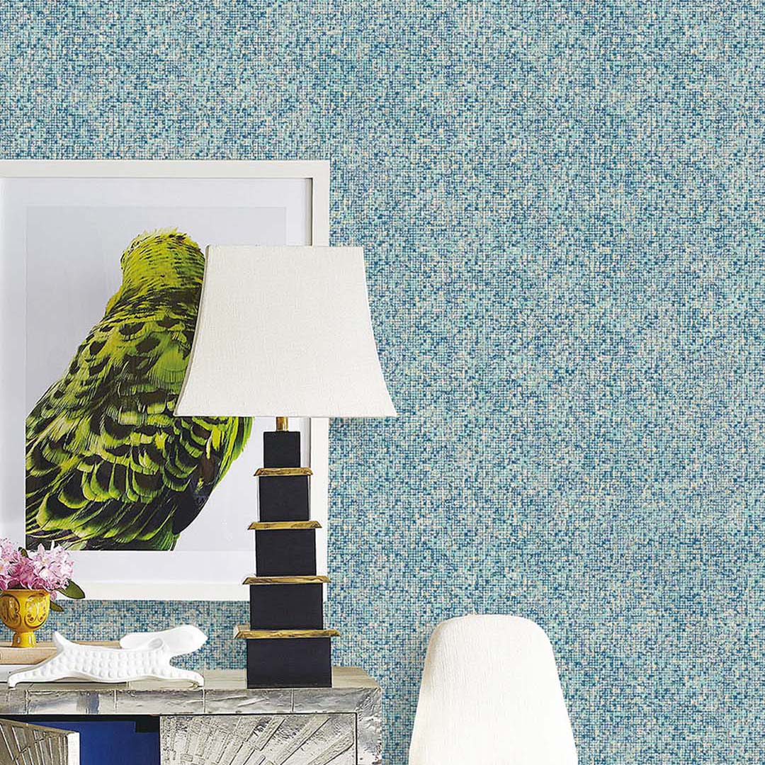 Blue Confetti Terrazzo Texture Wallpaper