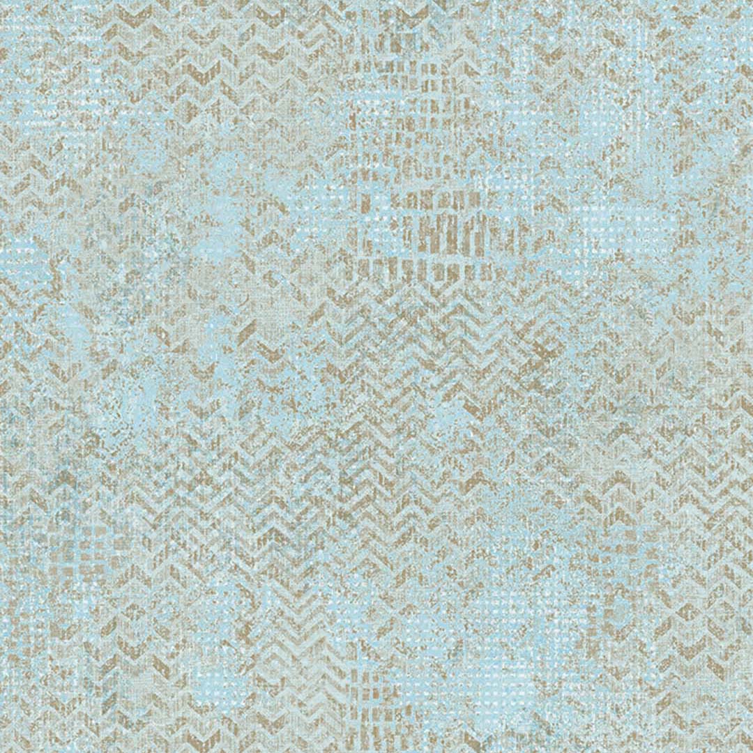 Light Blue Distressed Aztec Texture Wallpaper