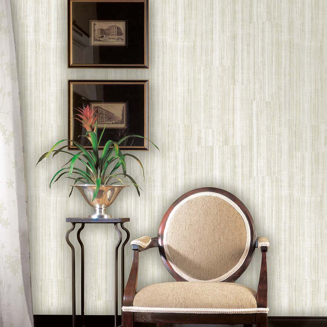 Cream Strie Bark Texture Wallpaper