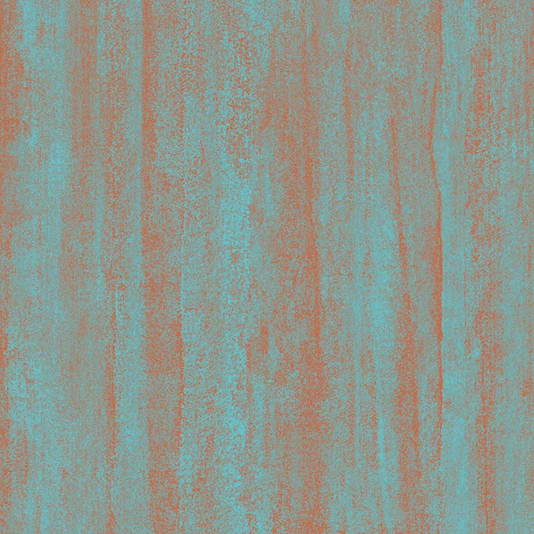 Teal & Copper Oxidised Texture Wallpaper