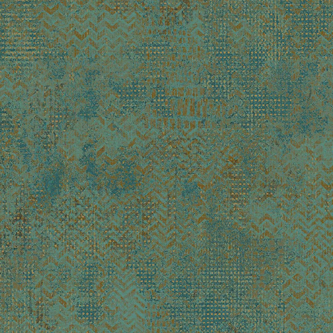 Teal Copper Distressed Texture Wallpaper