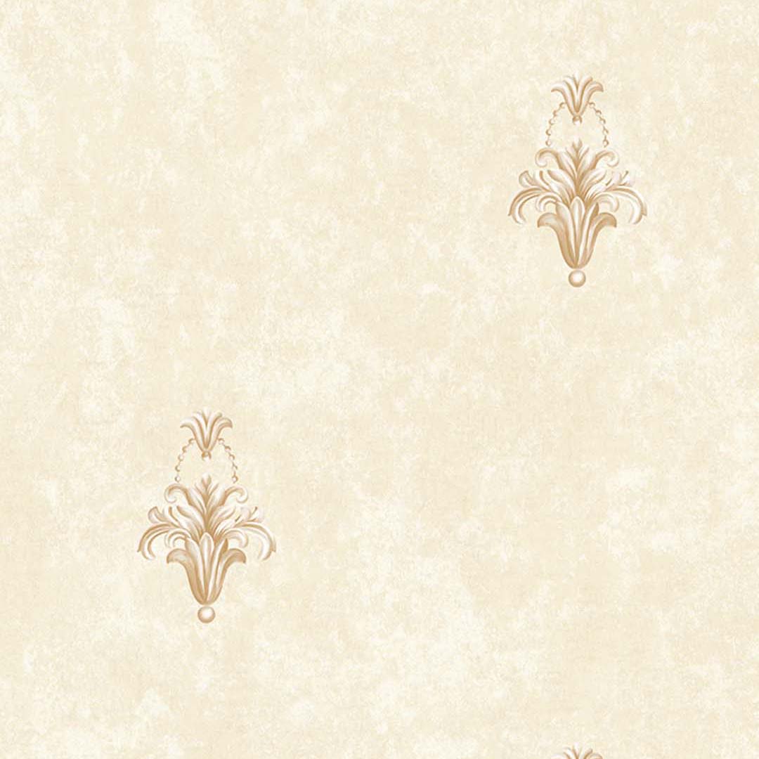 Cream Gold Ornamental Motif Wallpaper