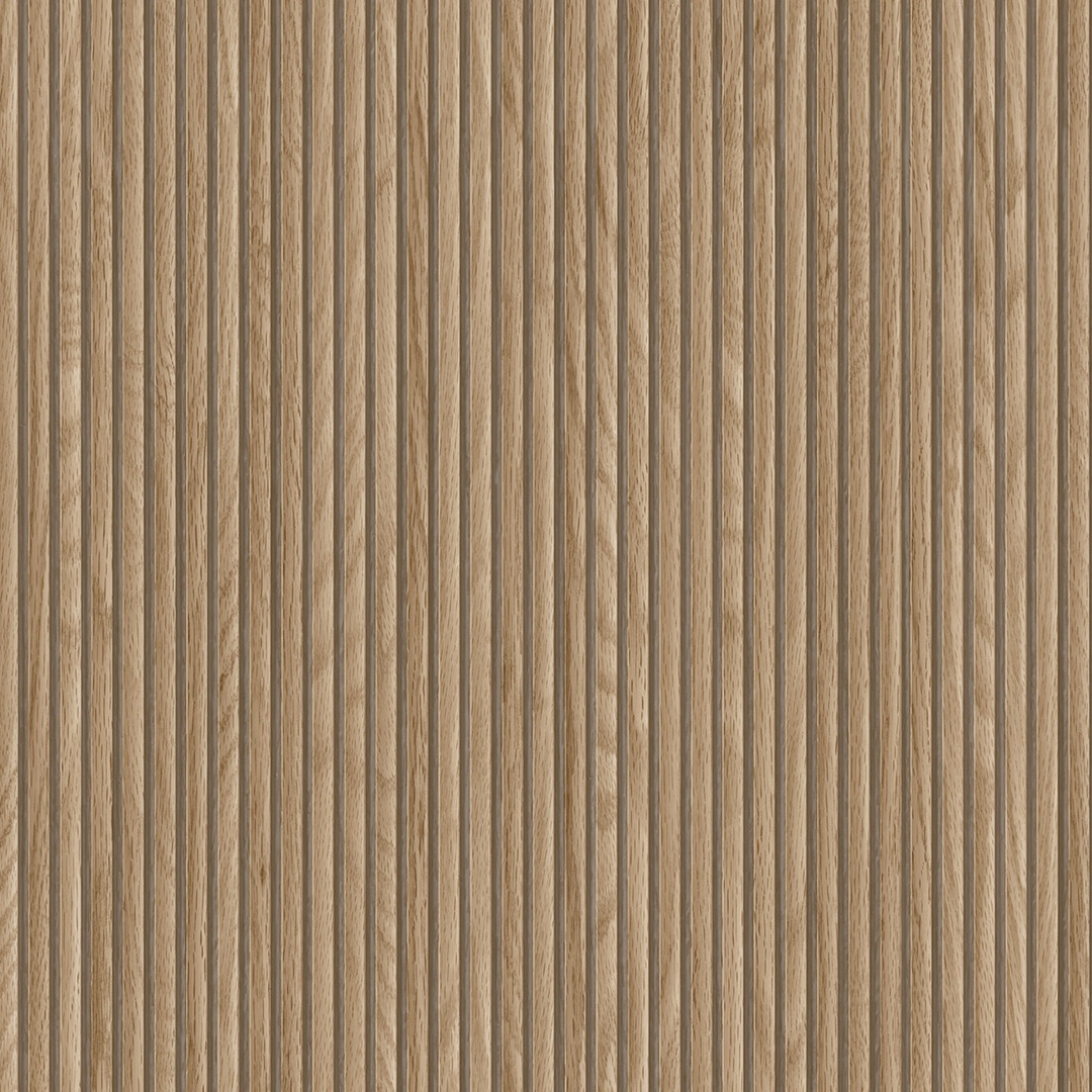Brown Honey Fluted Wood Panel Wallpaper