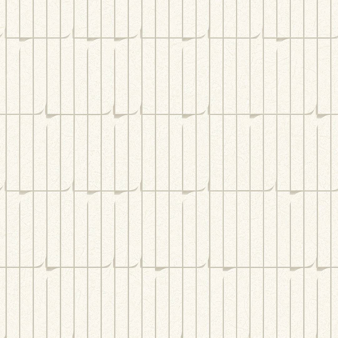 Cream Ivory 3D Kit Kat Tile Geometric Wallpaper