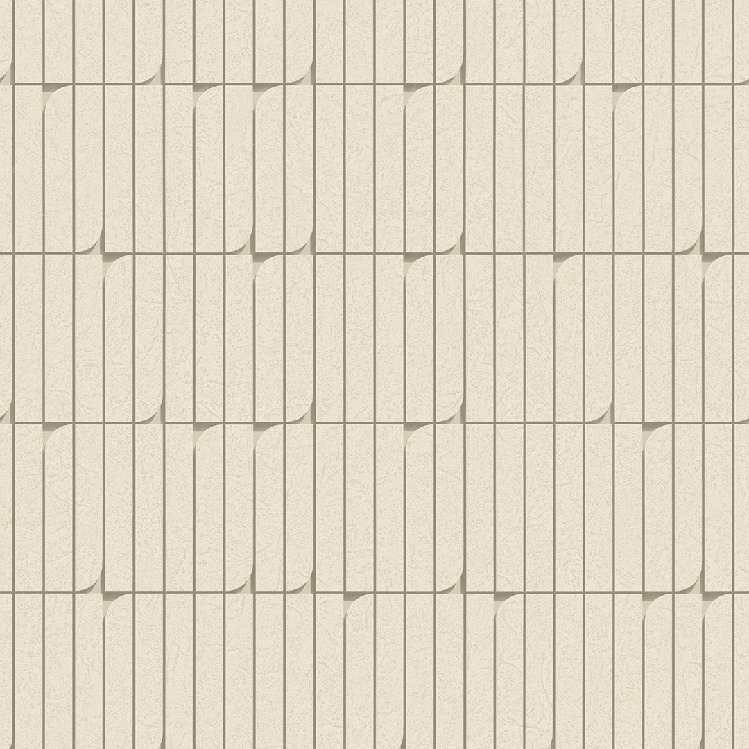 Beige Sand 3D Kit Kat Tile Geometric Wallpaper