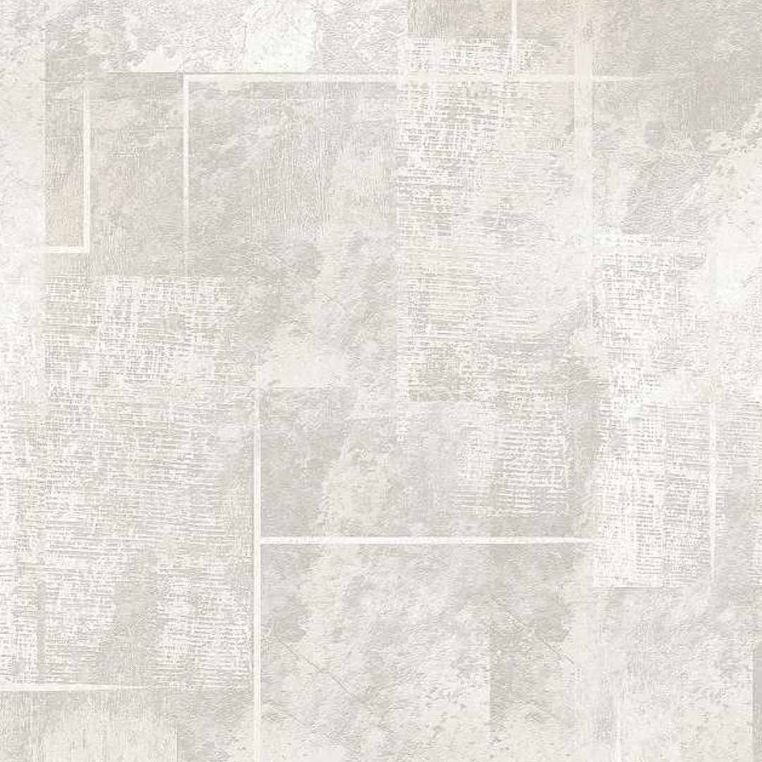 White & Grey Distressed Plaster Patchwork Block Wallpaper