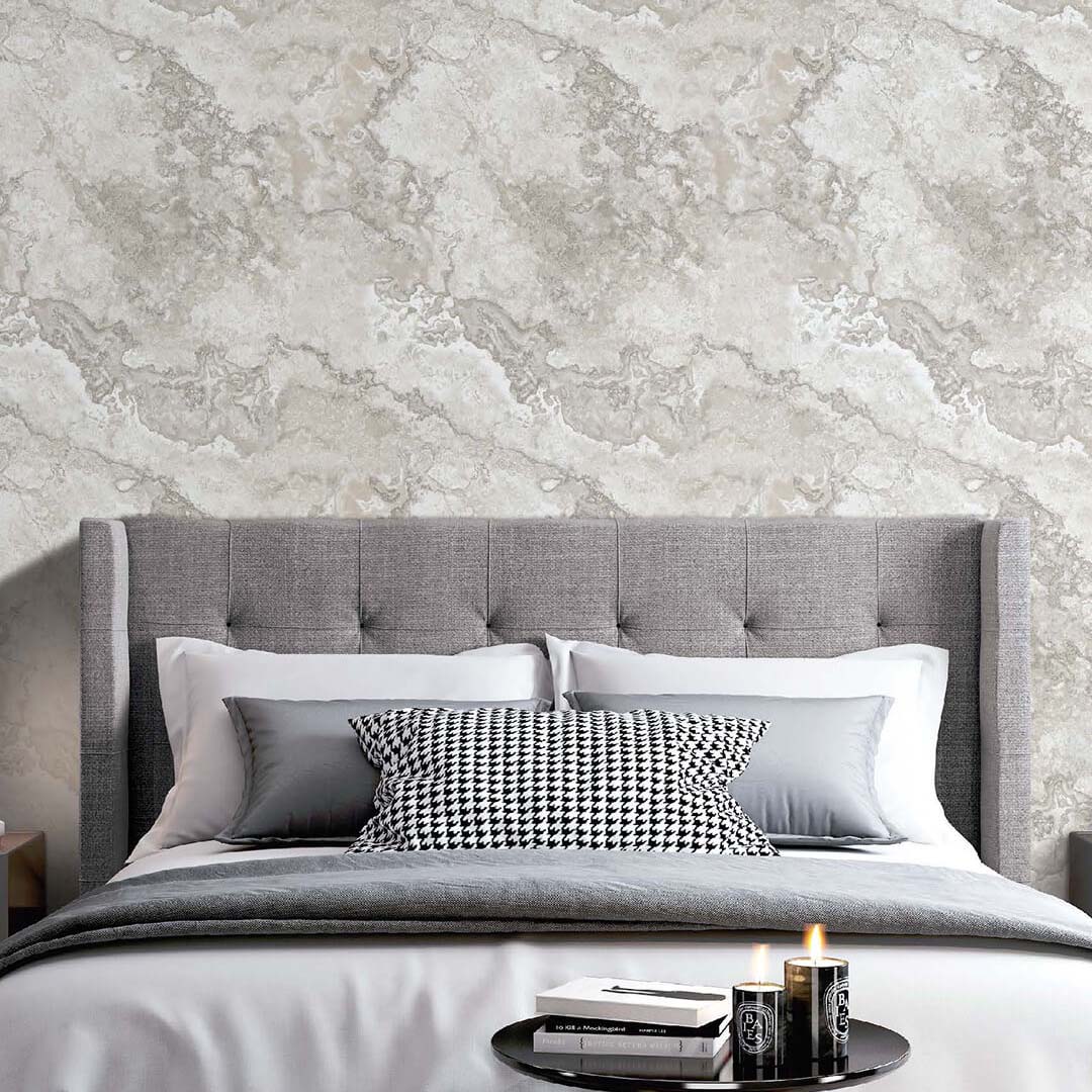 Beige & Brown Travertine Marble Wallpaper