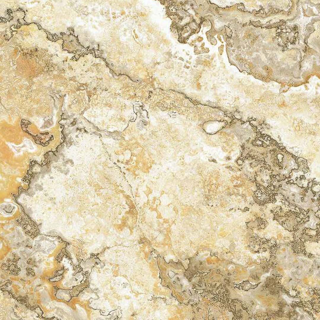 Cream & Gold Travertine Marble Wallpaper