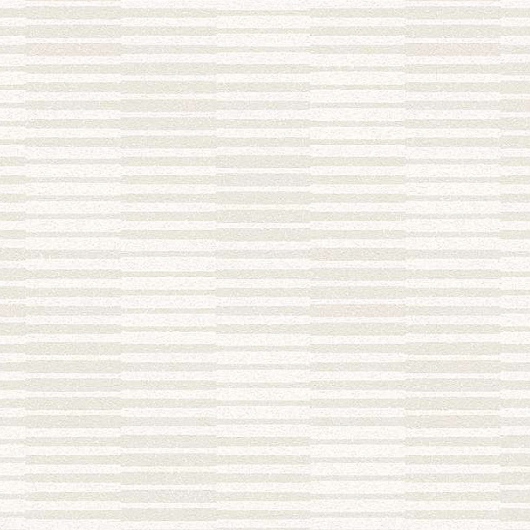 White & Ivory Broken Dash Stripe Wallpaper